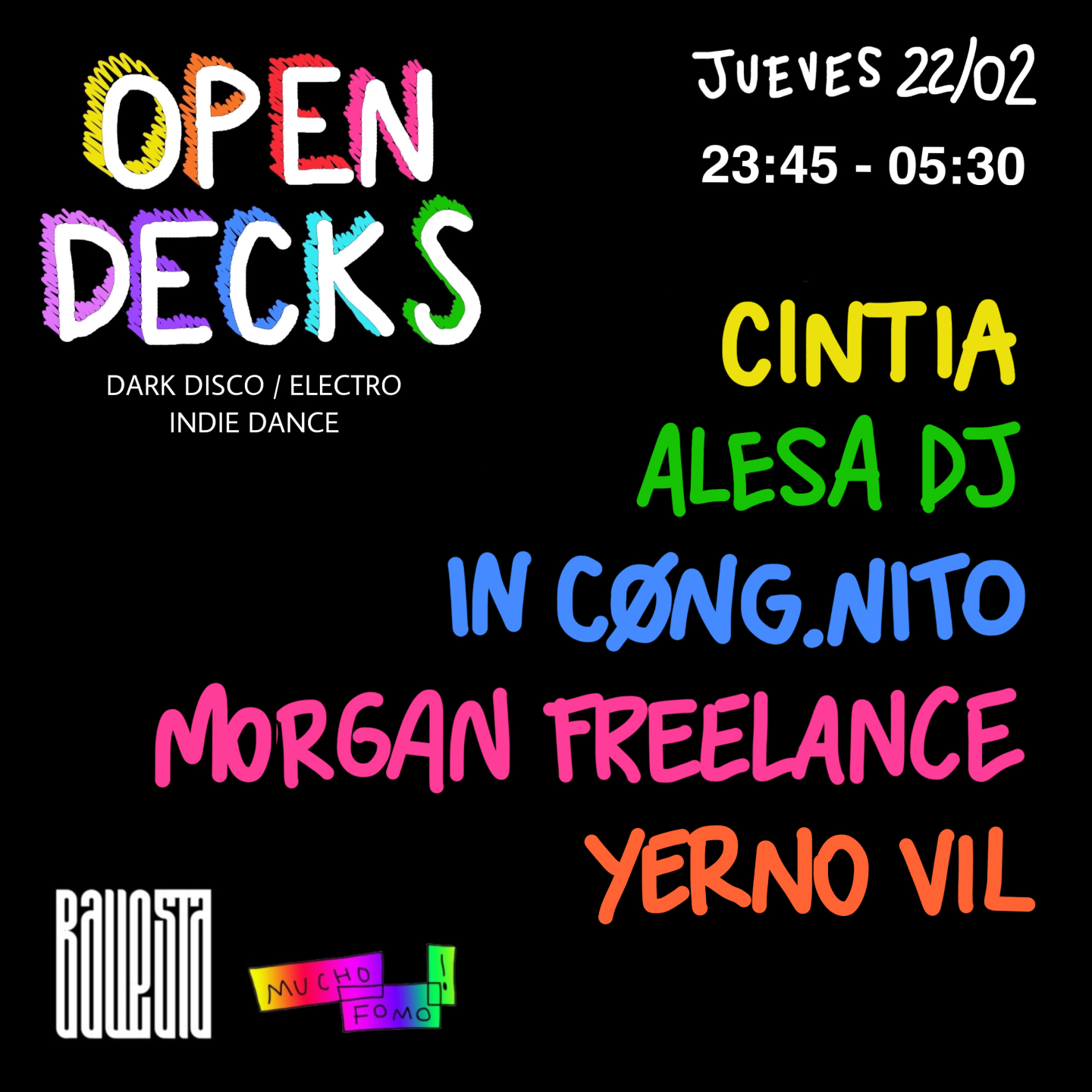techno tecno fomo djs madrid listas electronica club open decks