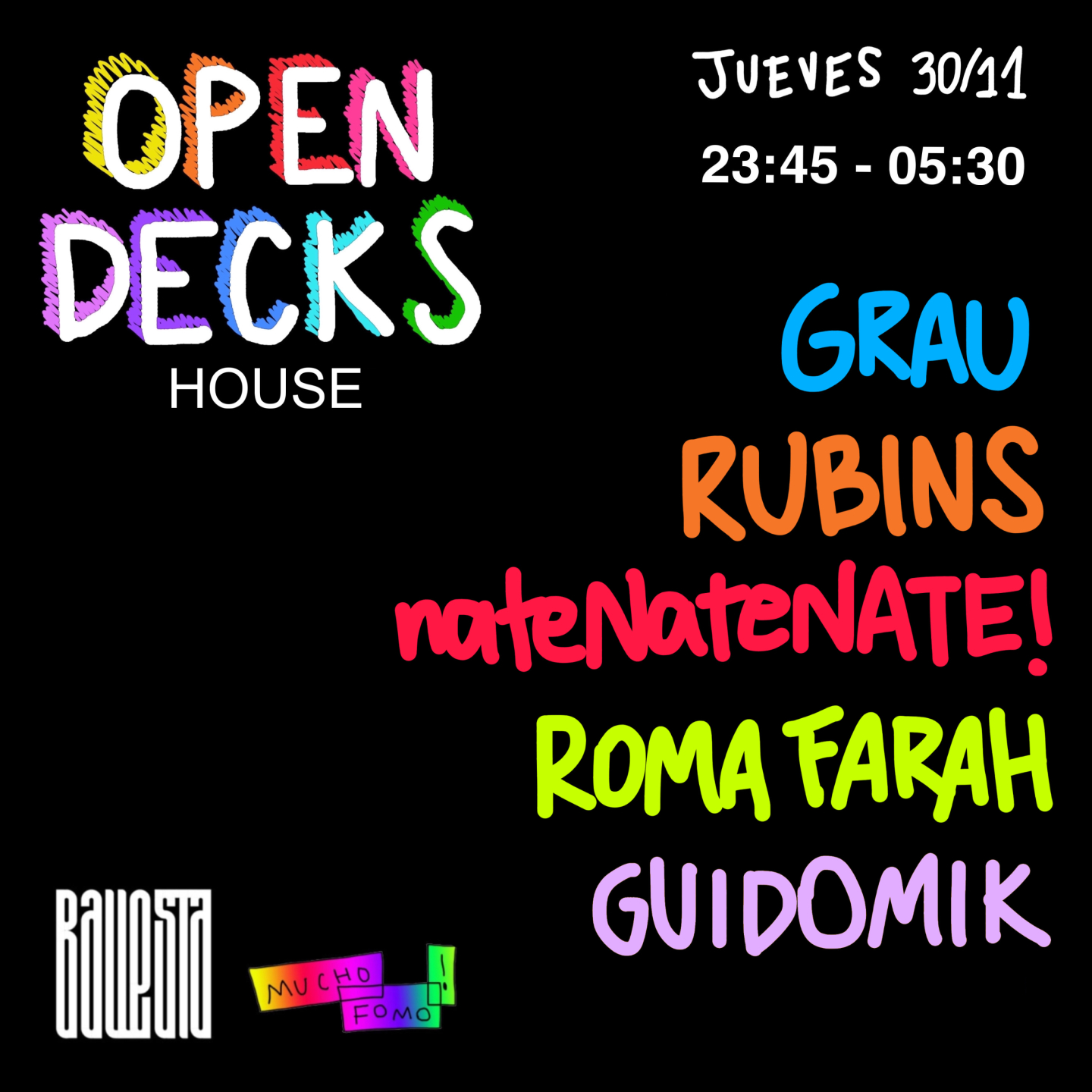 techno tecno fomo djs madrid listas electronica club open decks
