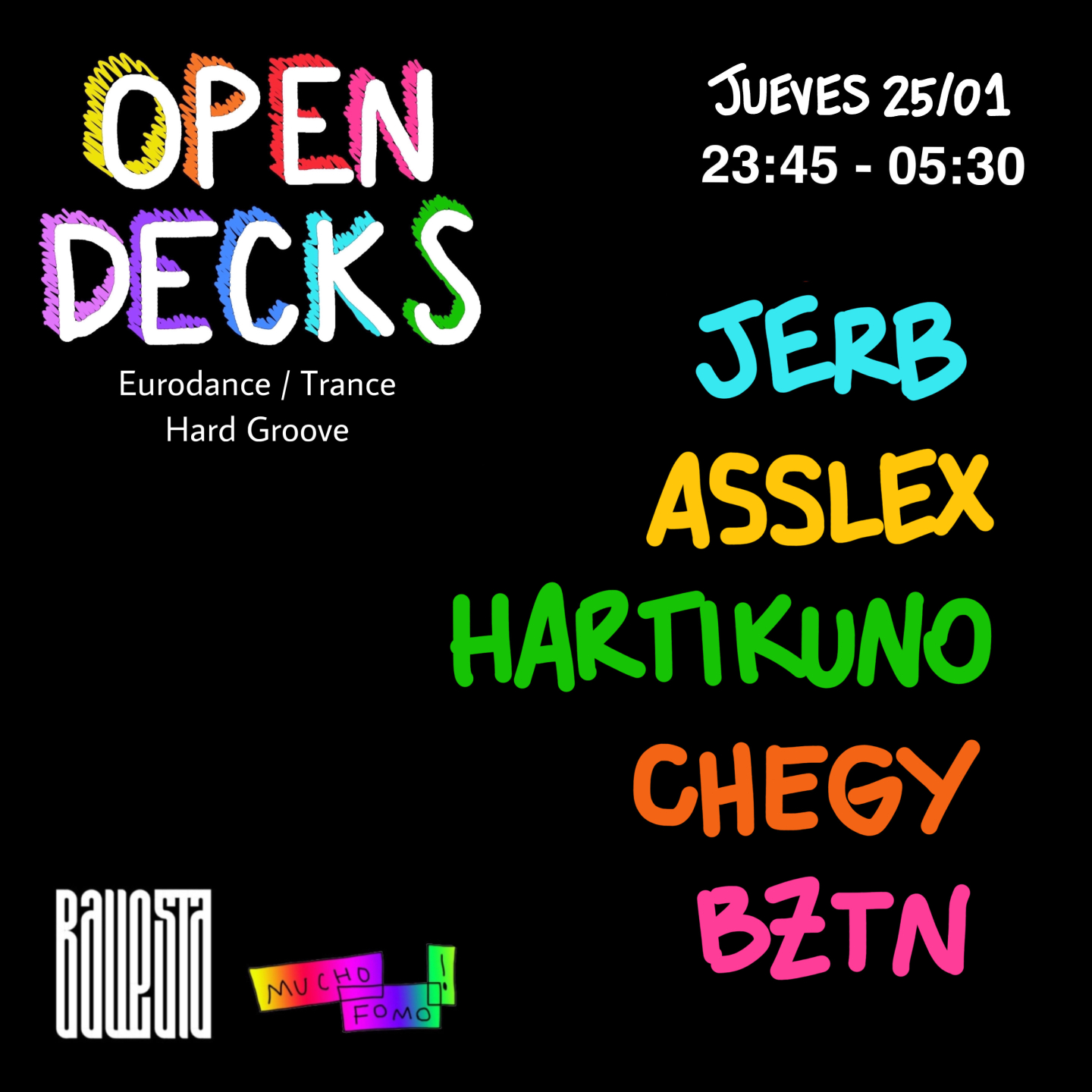 techno tecno fomo djs madrid listas electronica club open decks