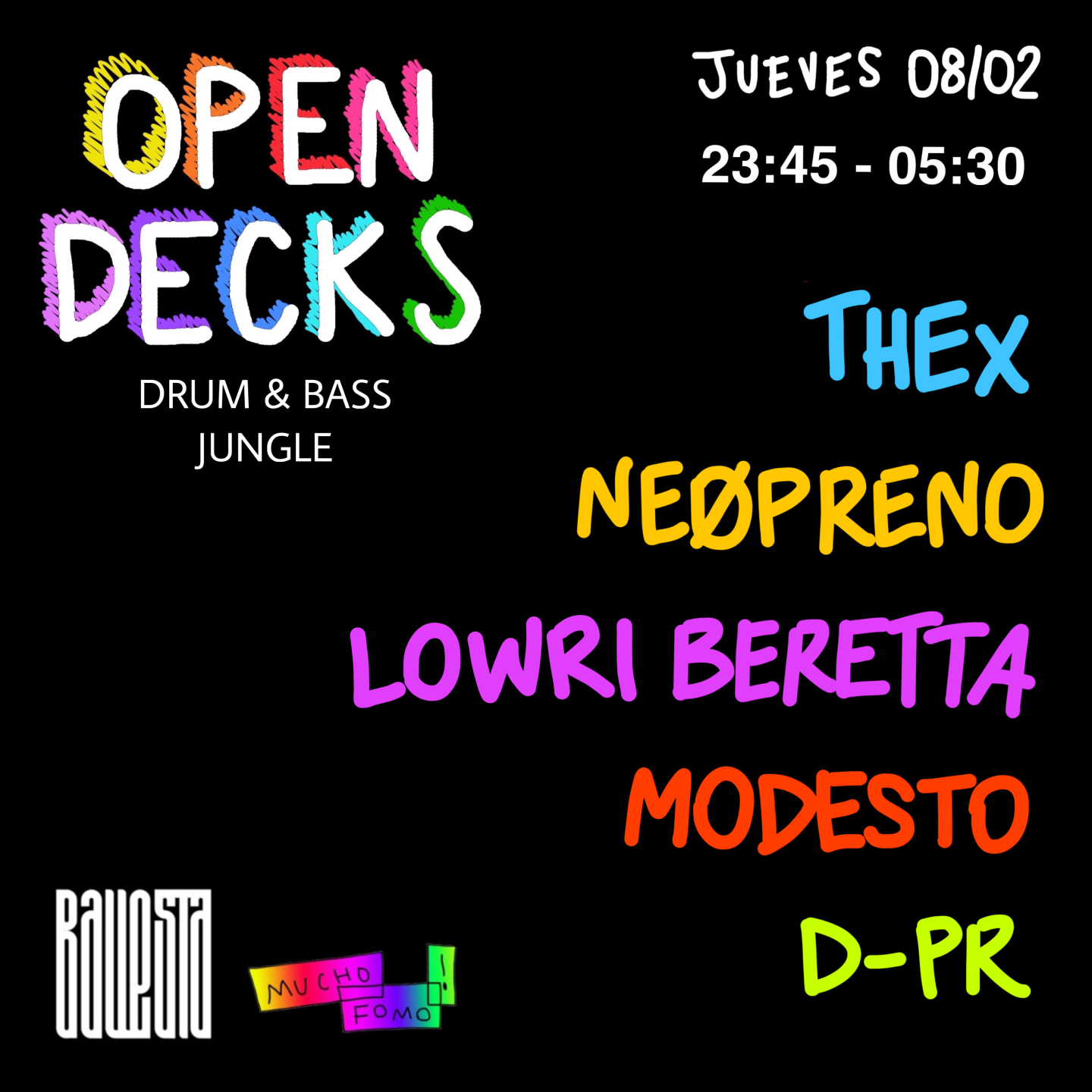 techno tecno fomo djs madrid listas electronica club open decks