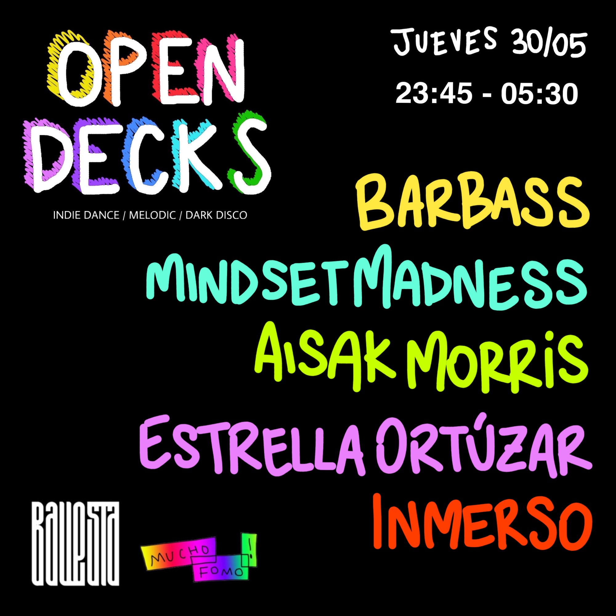 techno tecno fomo djs madrid listas electronica club open decks