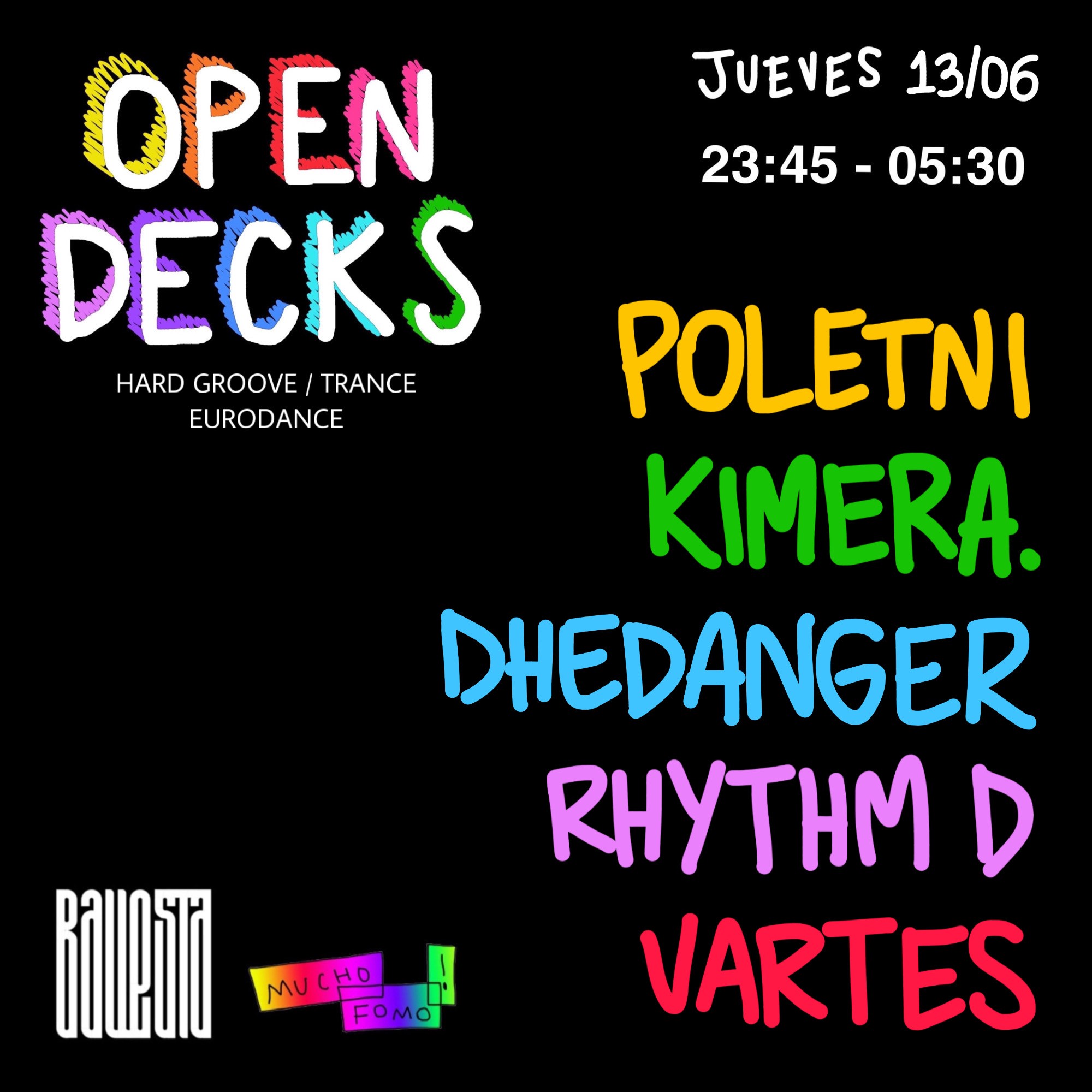 techno tecno fomo djs madrid listas electronica club open decks